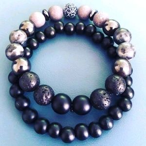 Mens/Womens OBSIDIAN, LAVA, MARBLE, HEMITITE, WOOD